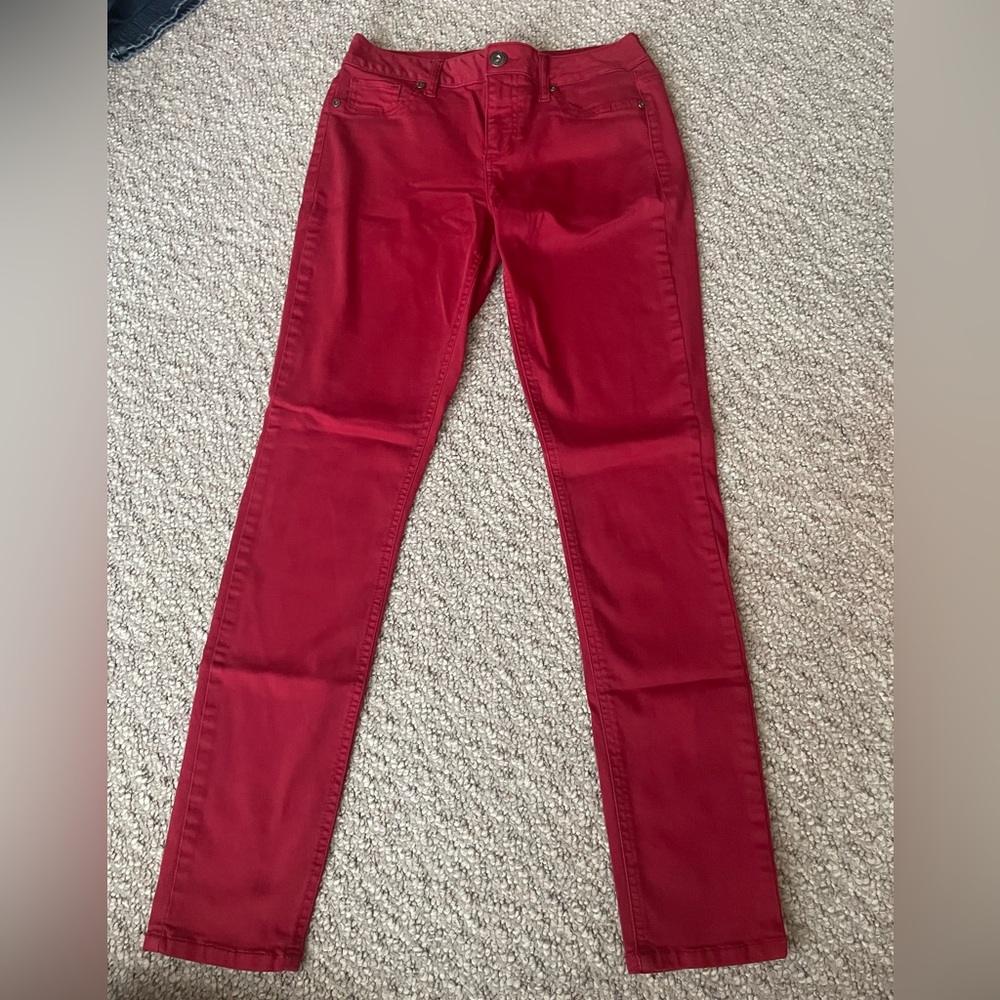 Maurices Red Skinny jeans